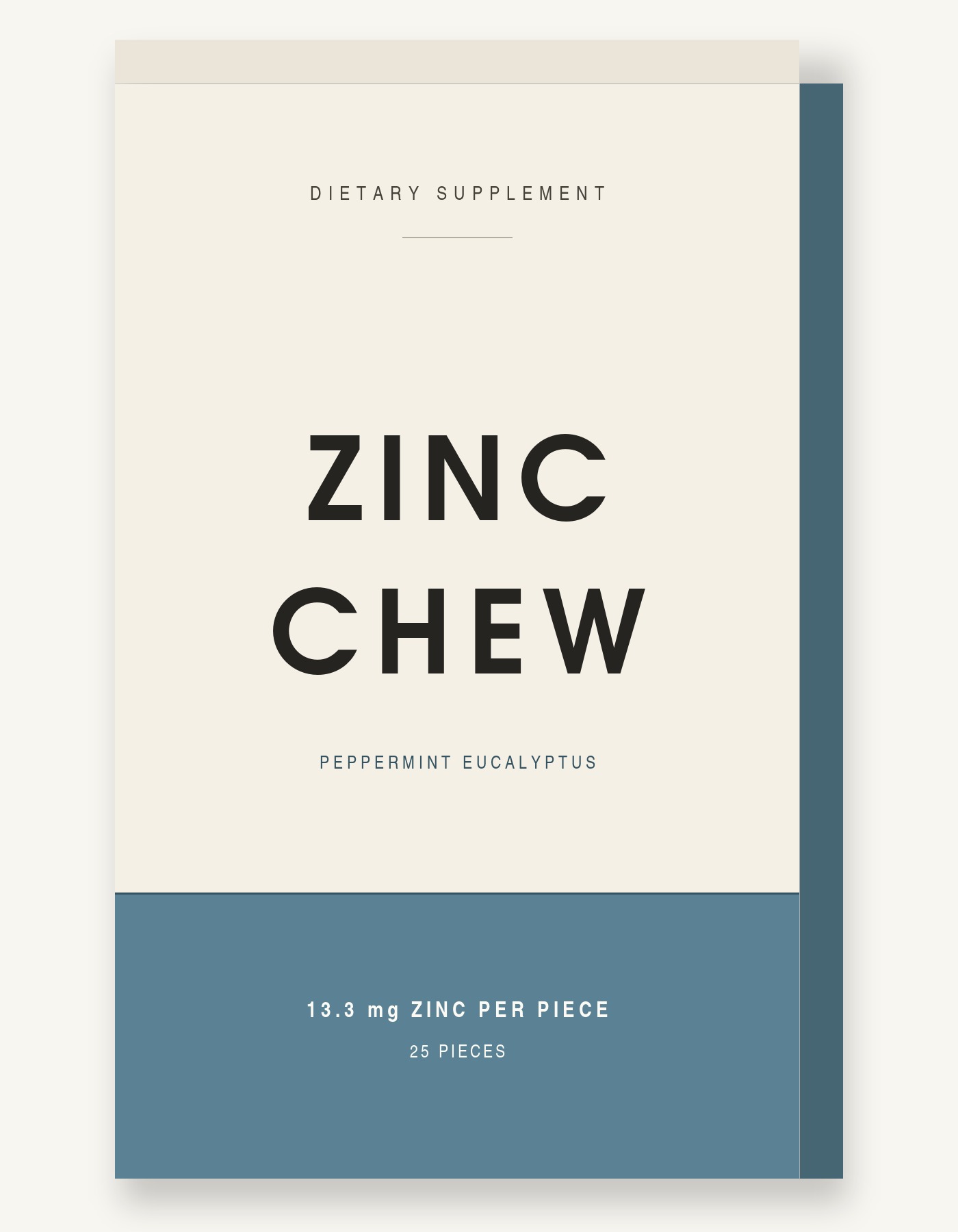 Zinc Chew peppermint eucalyptus, 25-piece pack